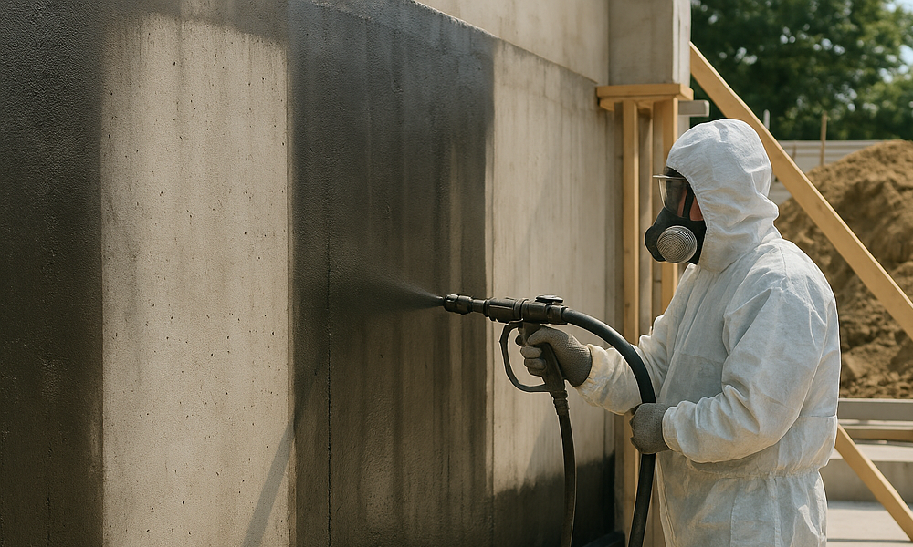 waterproofing of walls, гидроизоляция стен